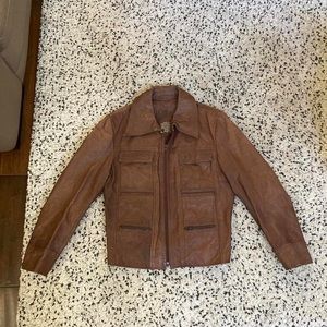 Vintage brown leather jacket